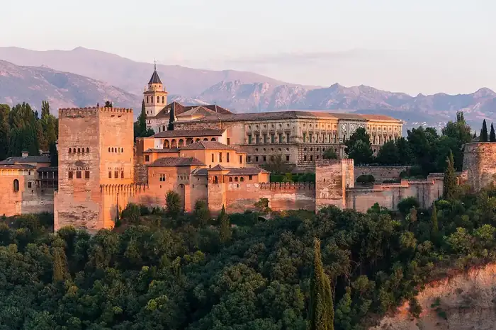 The Palace of Charles V at the Alhambra in dawn light